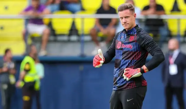 Marc-Andre ter Stegen is unhappy with Barcelona