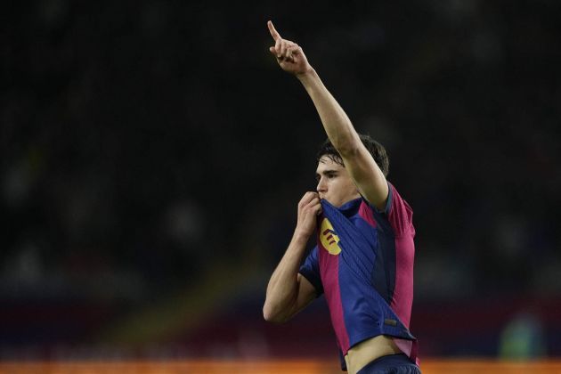 Cubarsi celebrates his first Barcelona goal.