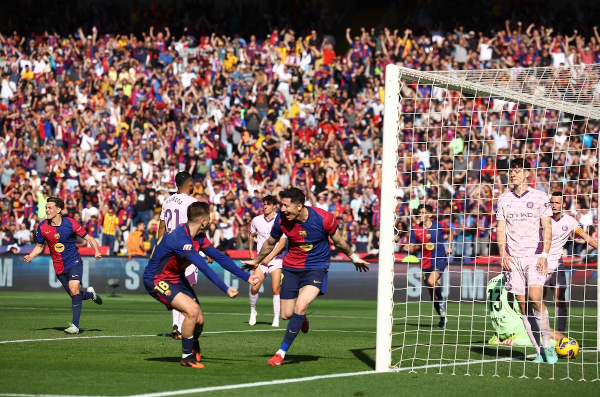Lewandowski was Barcelona's top scorer last year.