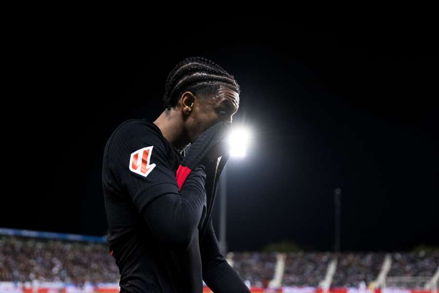 Balde walks off against Leganes.