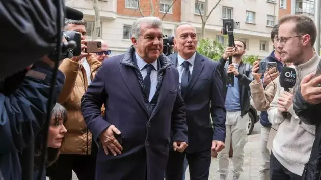 Laporta on a trip in Madrid.