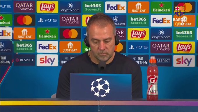 Flick complained after their Champions League defeat.