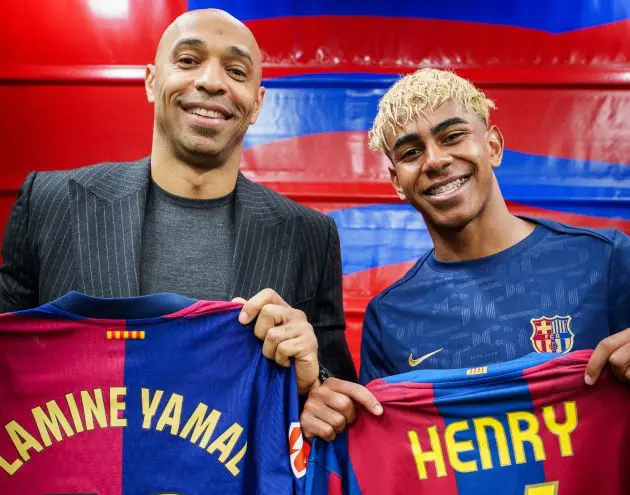 Thierry Henry and Lamine Yamal