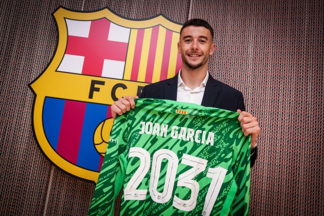 Joan Garcia was presented as a Barcelona player last week.