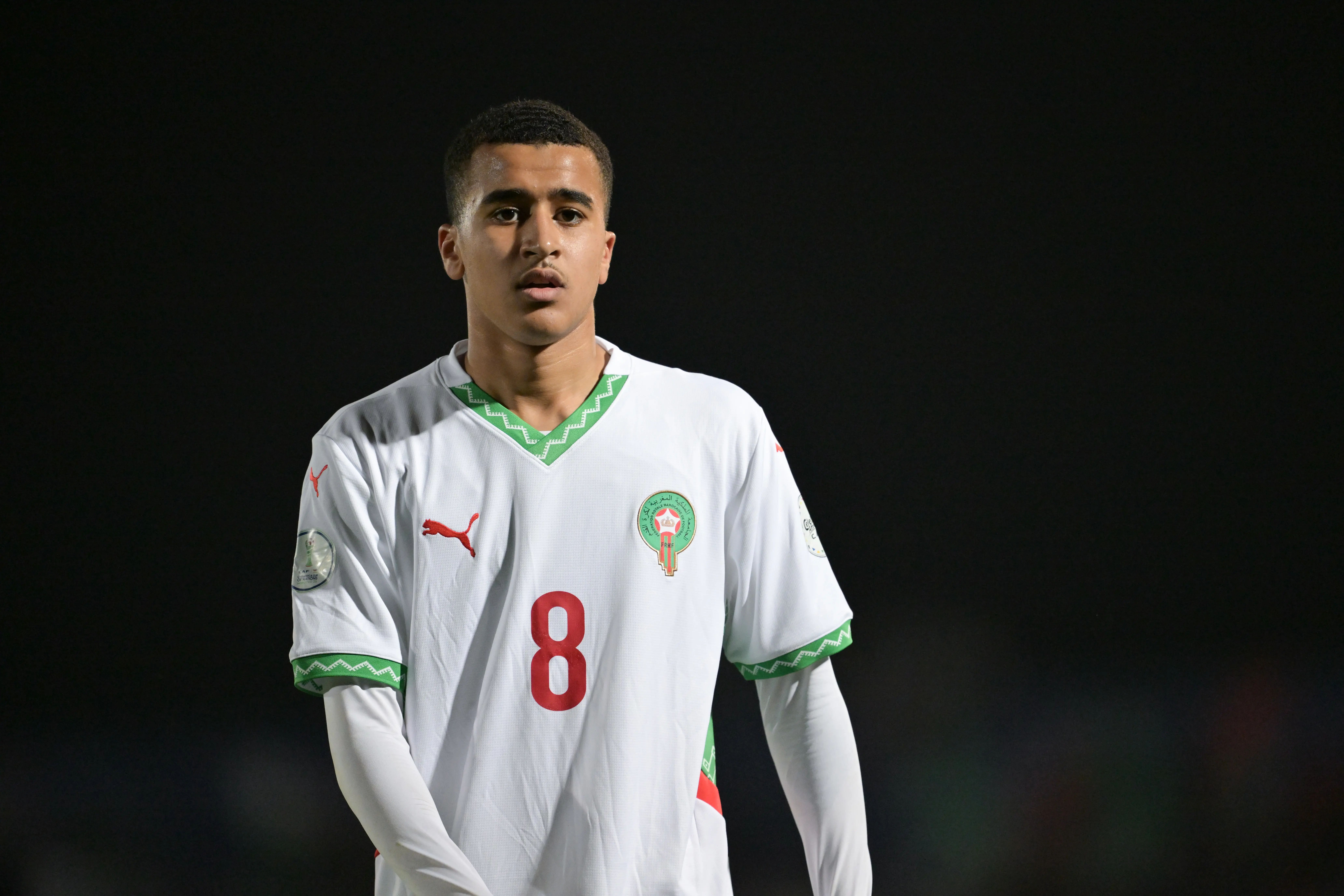 Ouazane in action for the Morocco under-17 side.