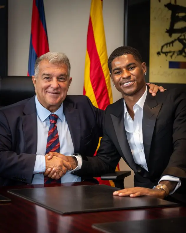 Marcus Rashford was content to be welcomed at Barcelona.