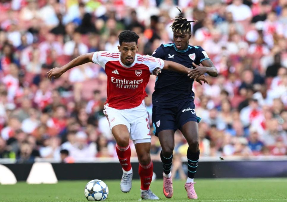 Williams in action against Arsenal.