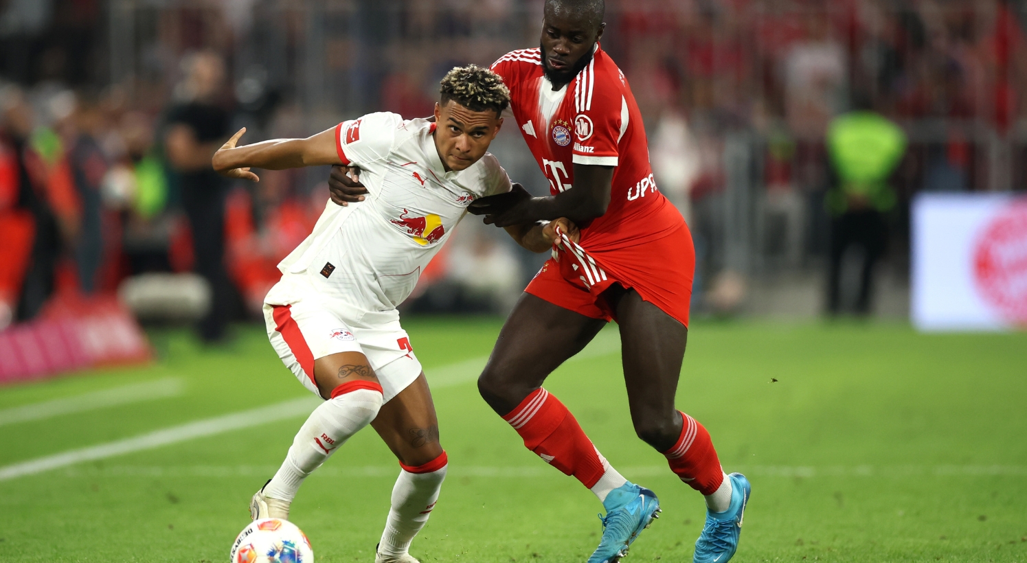 Upamecano is a starter for Vincent Kompany.