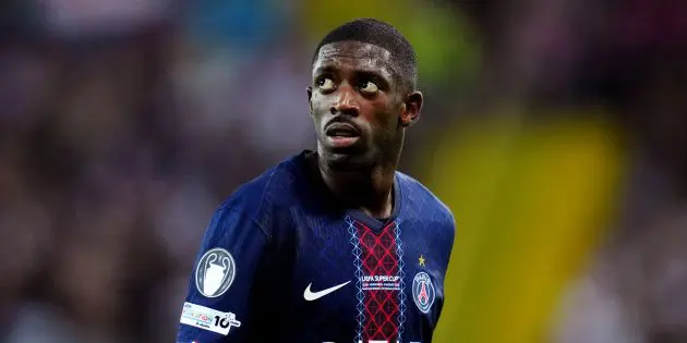 Dembele will miss PSG's clash with former club Barcelona.