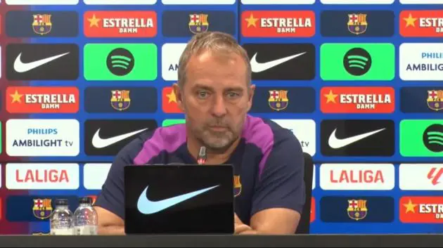 Flick during the press conference.