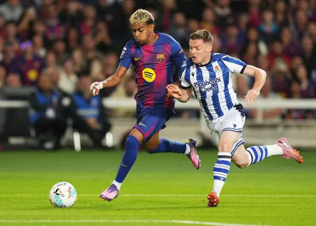 Lamine Yamal returned from injury against Real Sociedad.