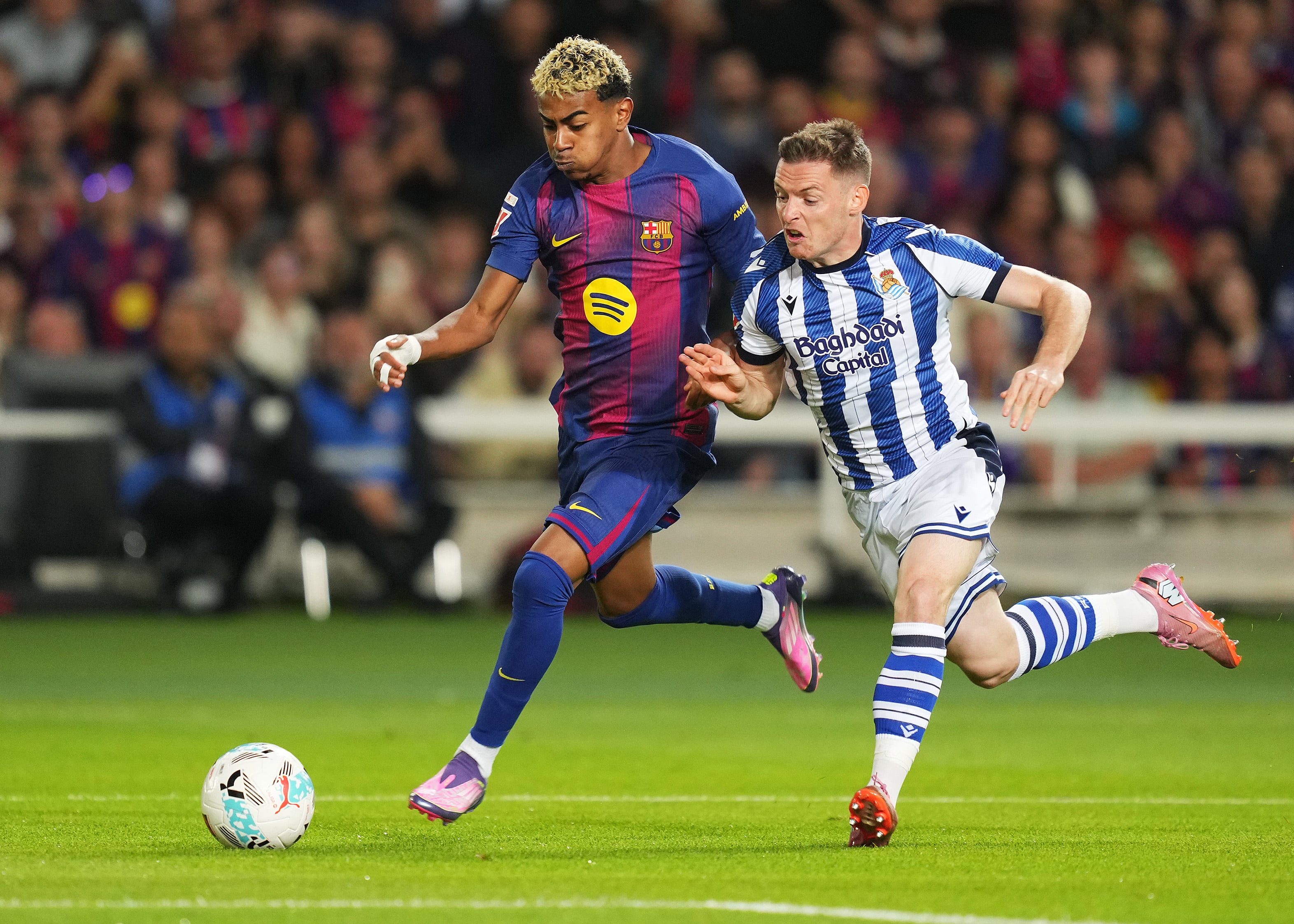 Lamine Yamal returned from injury against Real Sociedad.