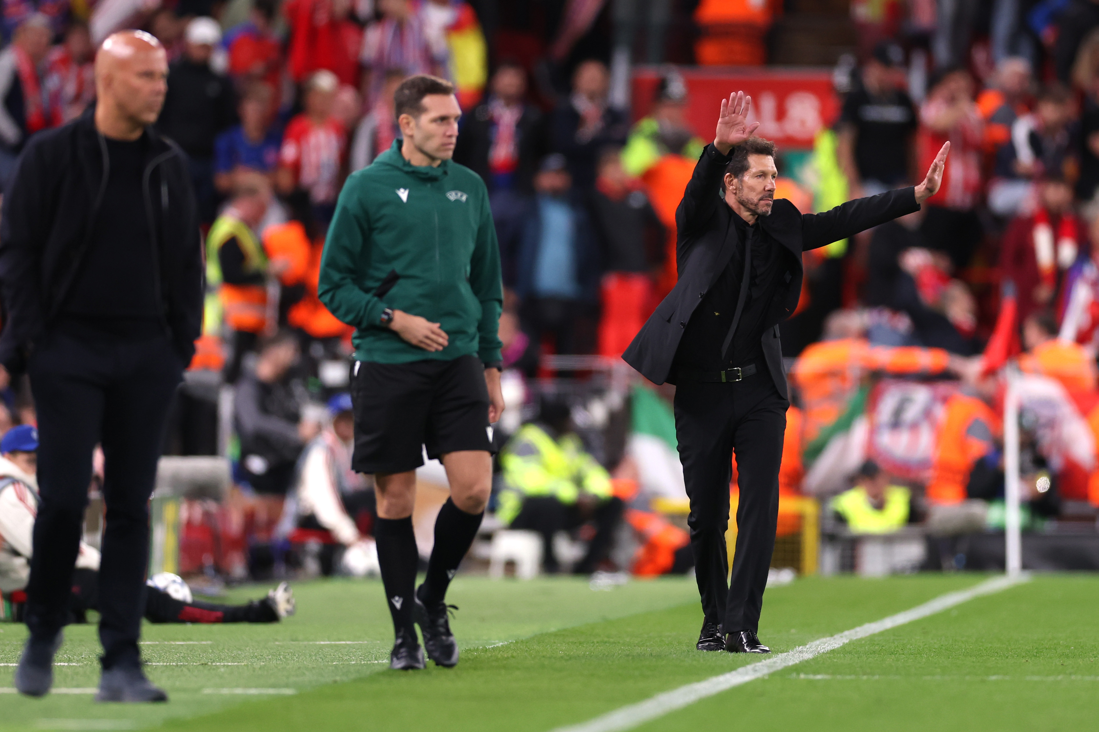 Simeone was irate at Liverpool fans after their winner.