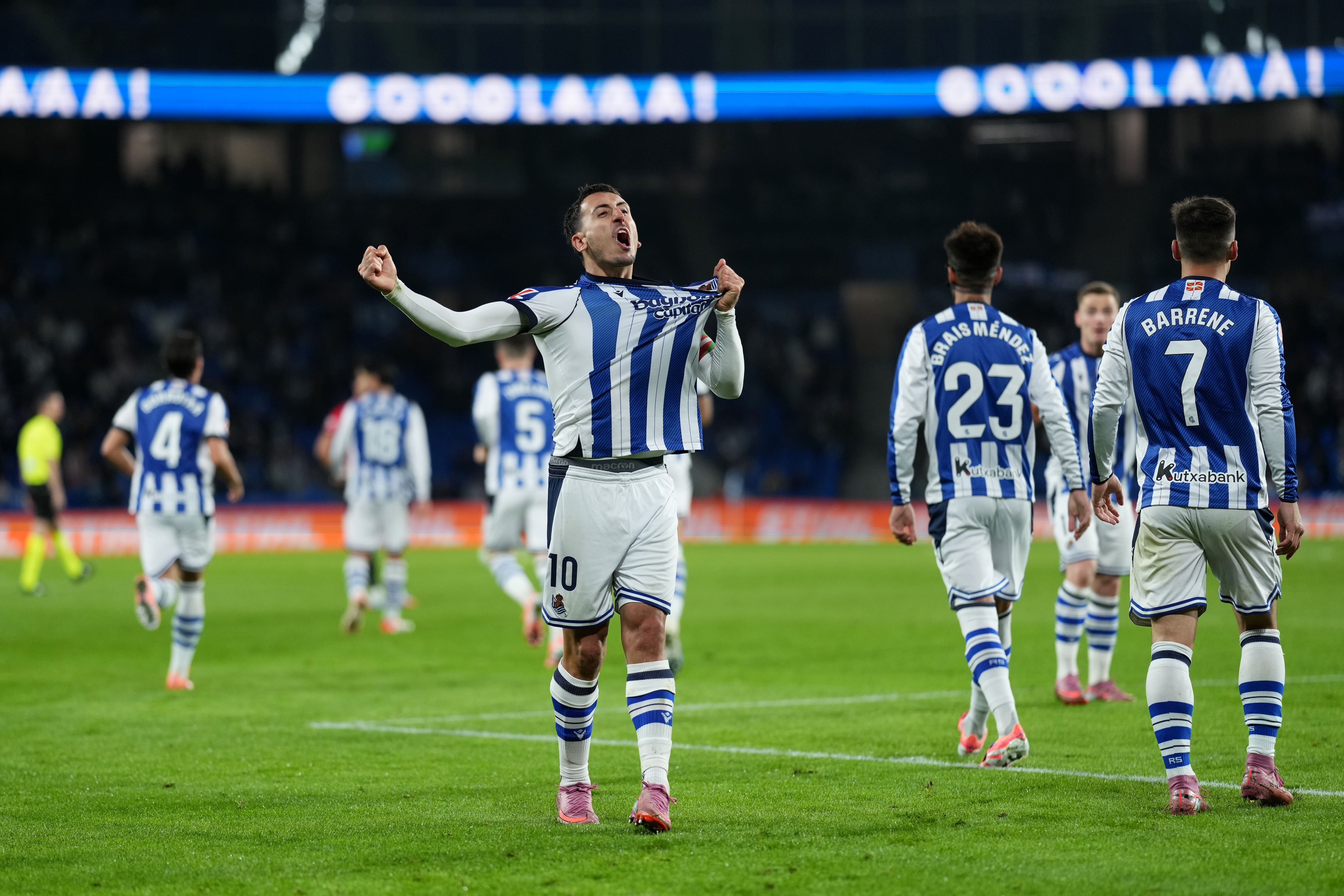 Oyarzabal scores in their only win of the season.