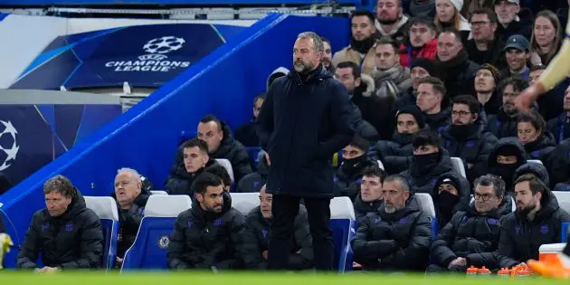 Flick during Barcelona's defeat to Chelsea.