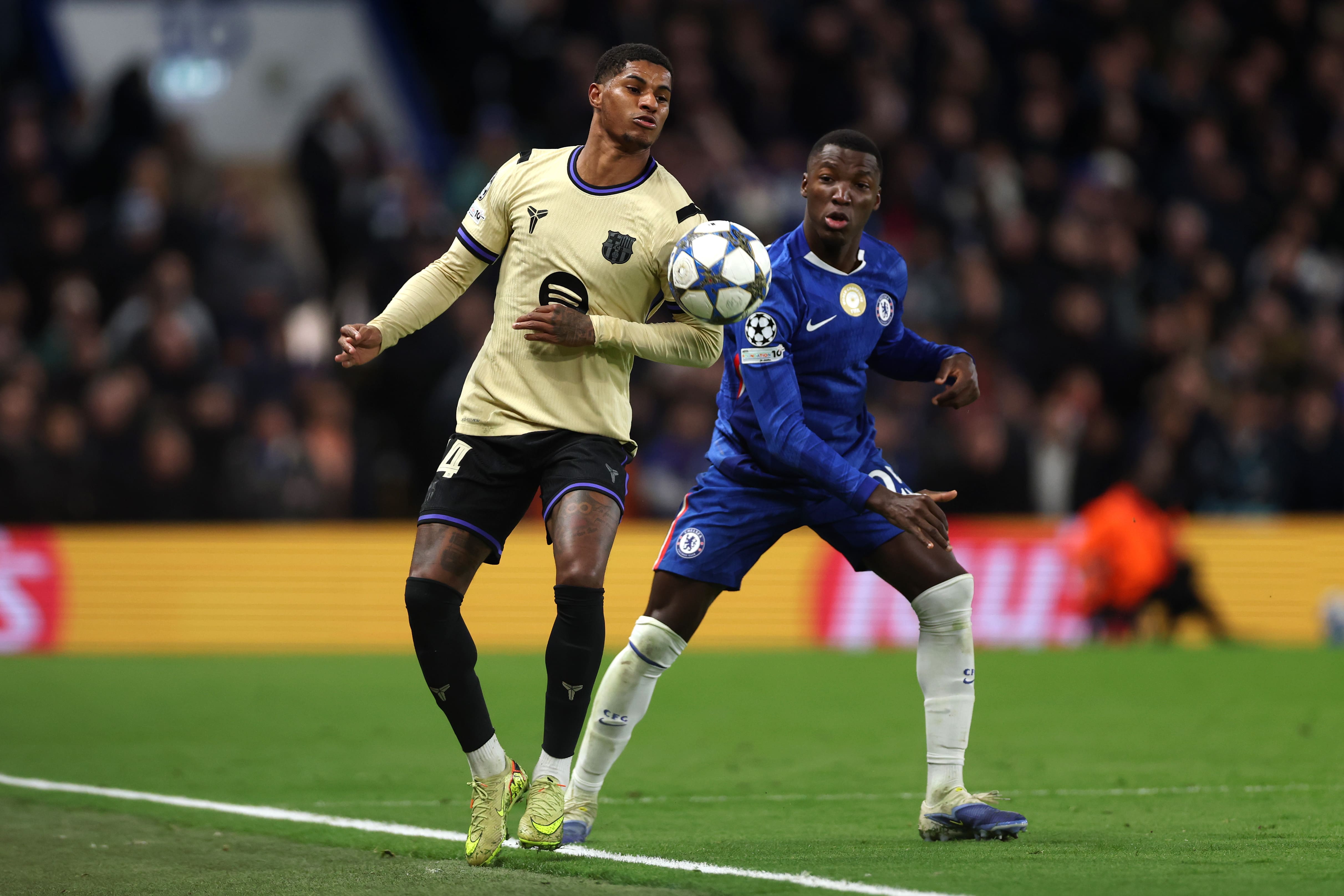Rashford in action against Chelsea.