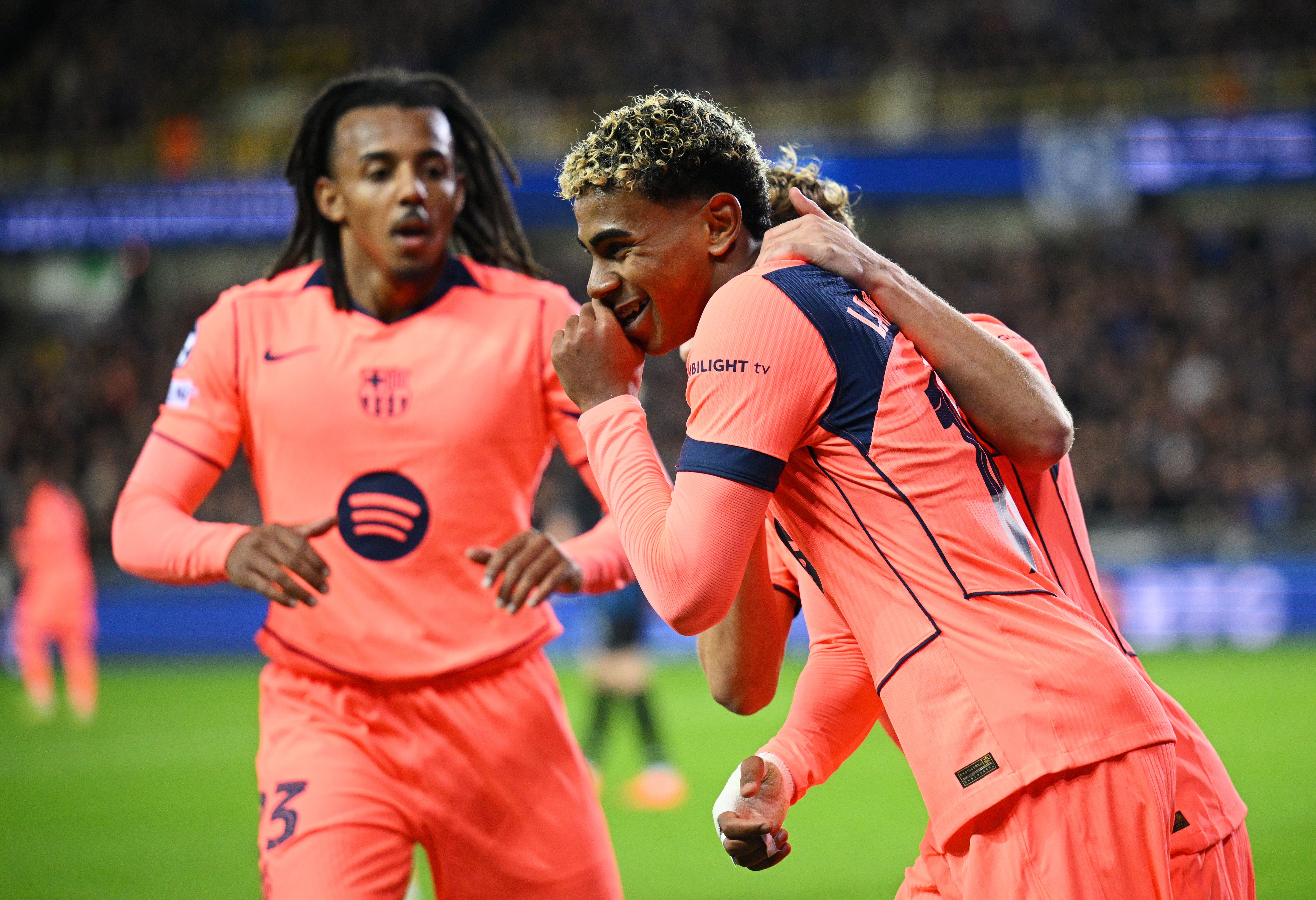 Lamine Yamal performed against Club Brugge.