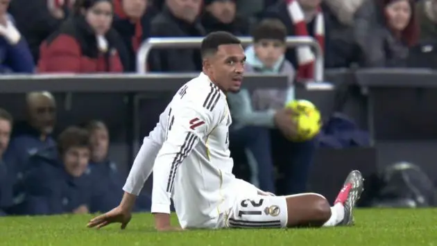 Alexander-Arnold goes down injured.