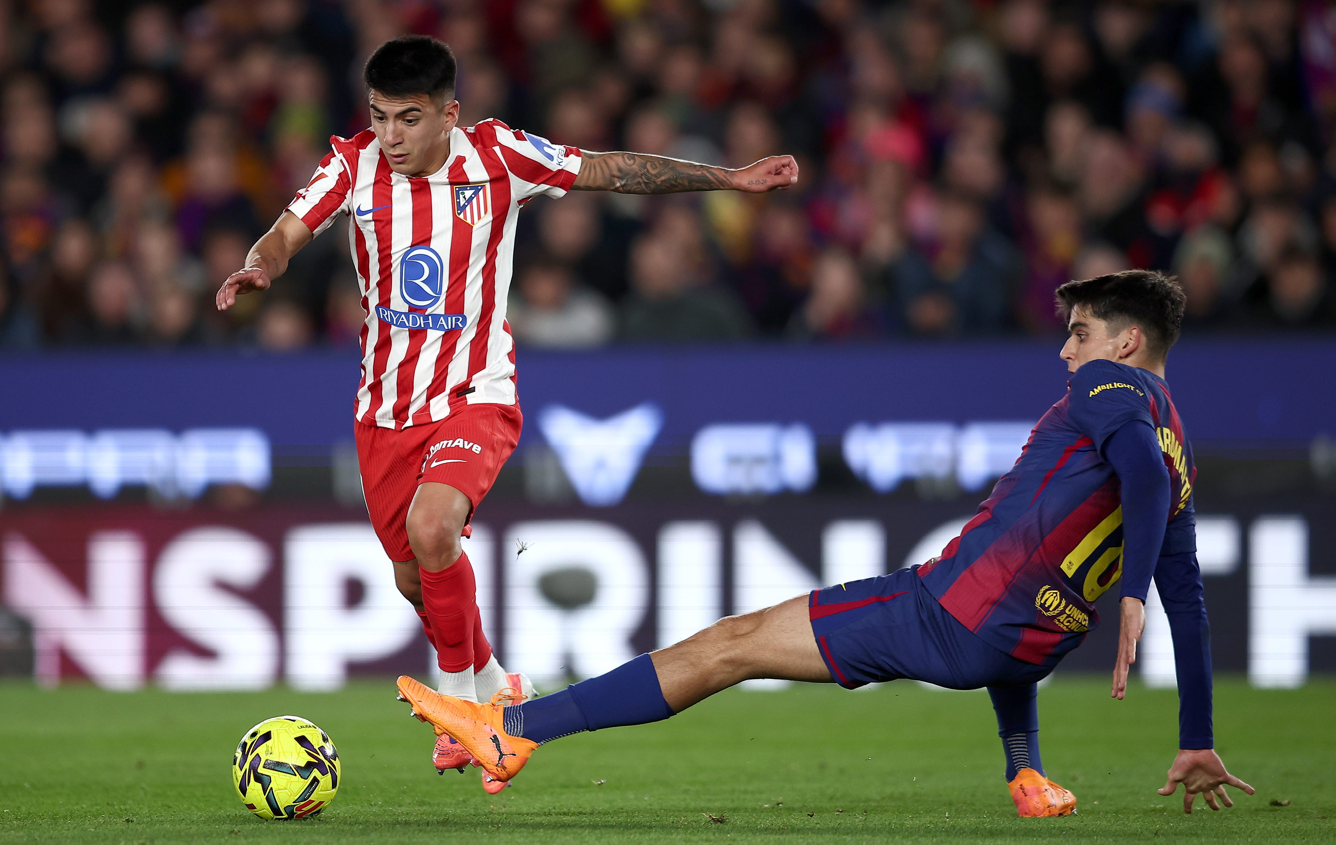Almada in action for Atletico Madrid.