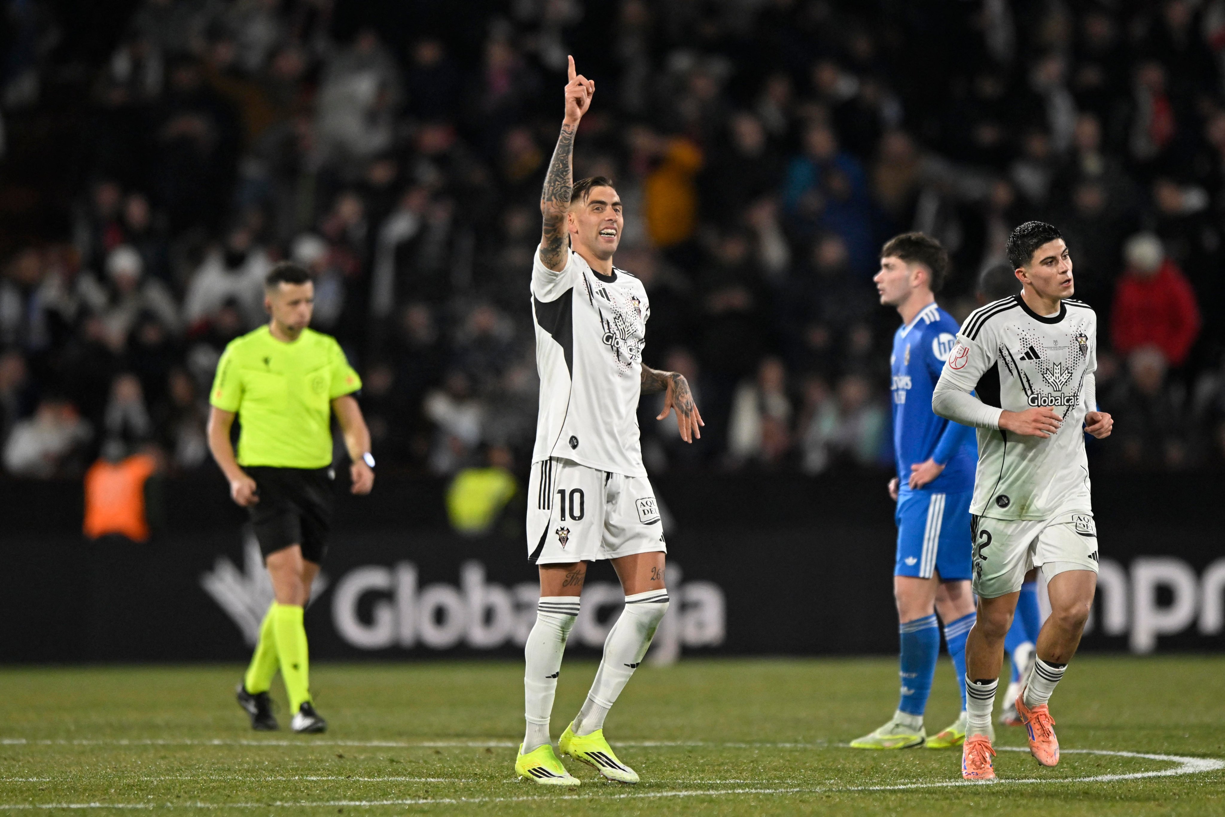 Jefte celebrates against Real Madrid.