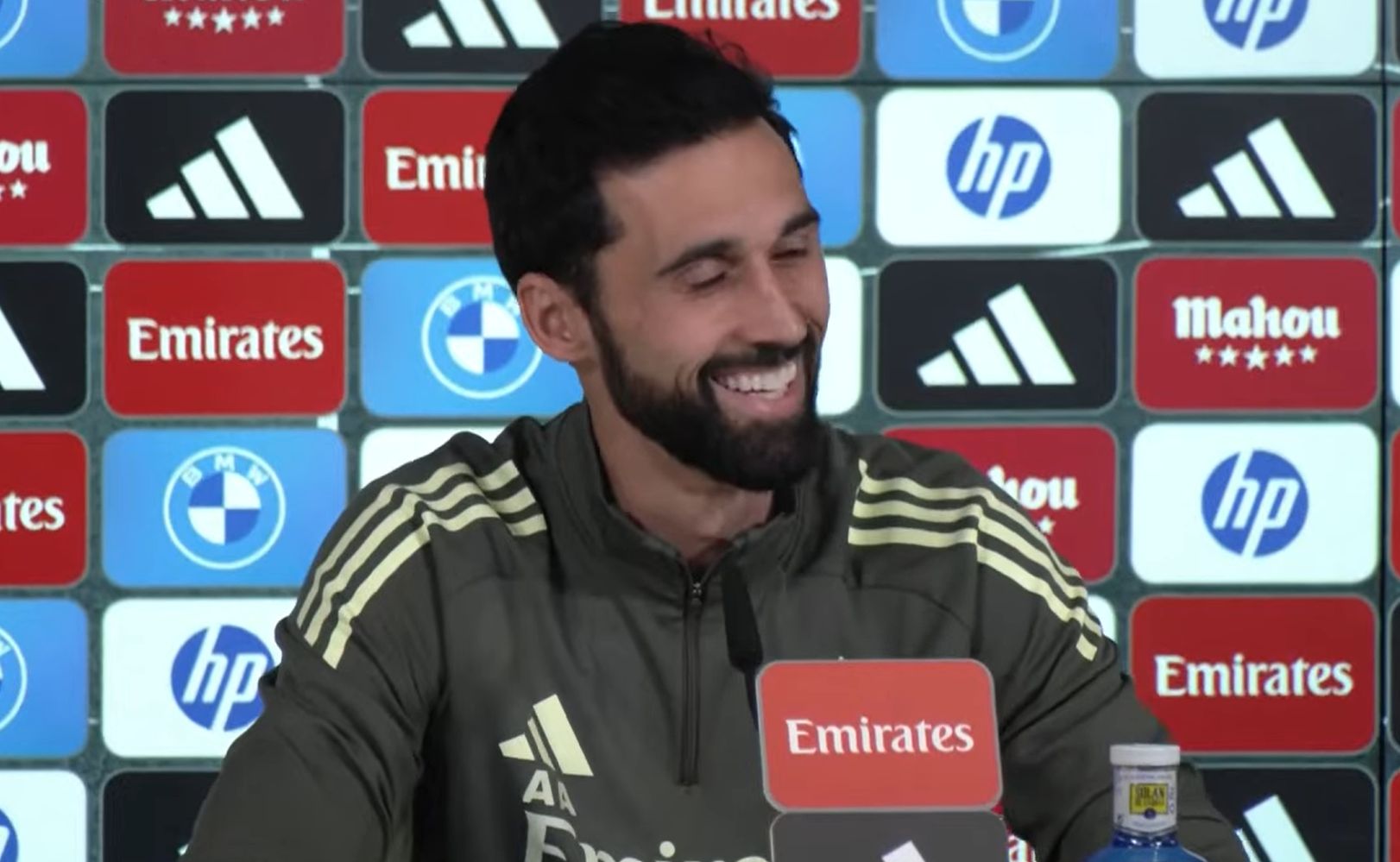 Arbeloa during his press conference.