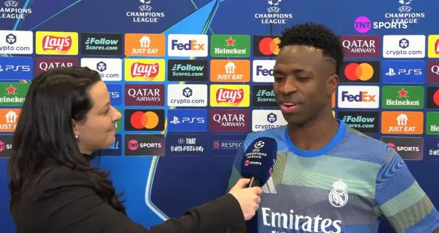 Vinicius speaks after his performance against Monaco.