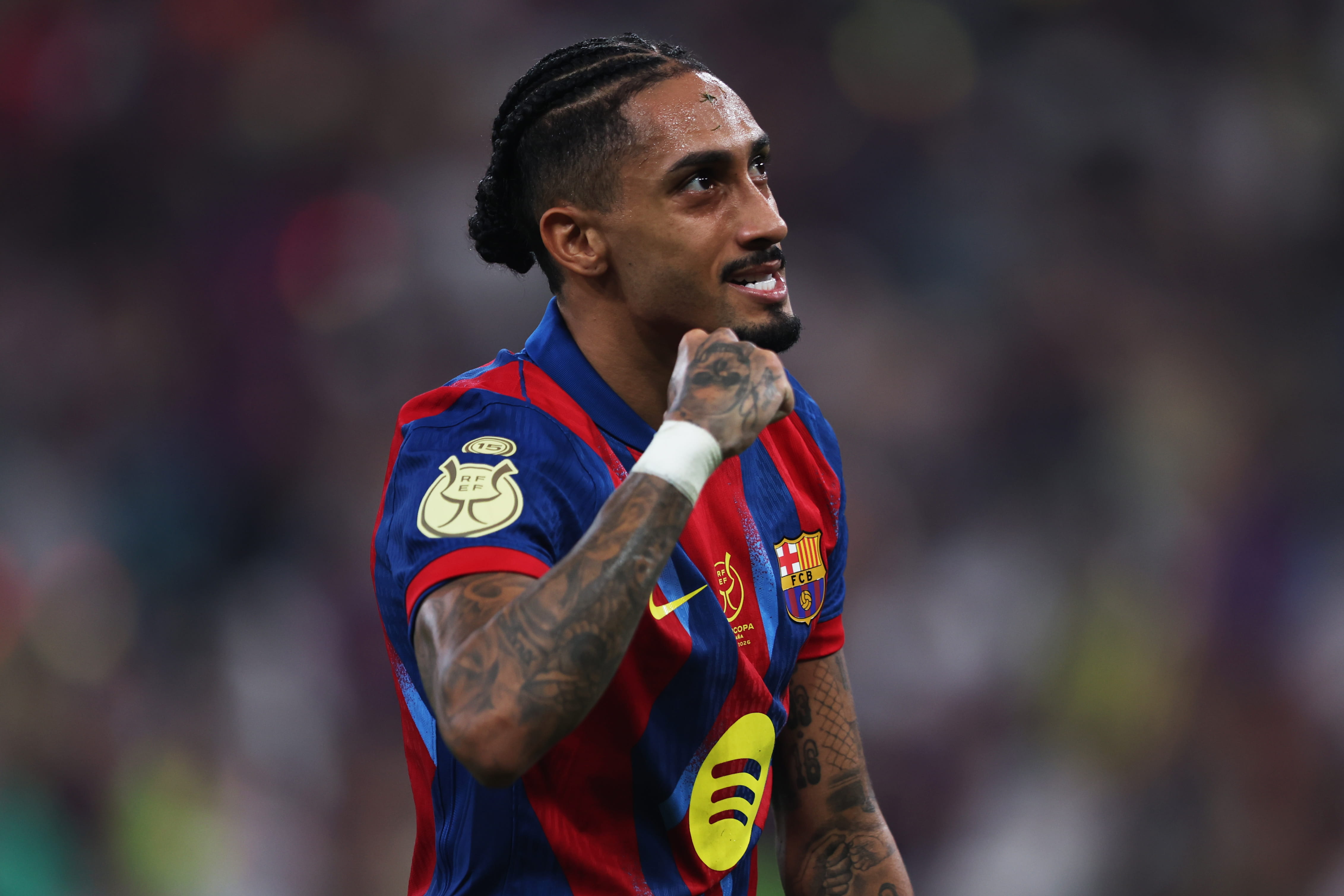 Raphinha will be absent against Atletico Madrid.