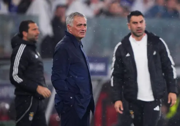 Mourinho during Benfica's win over Real Madrid.
