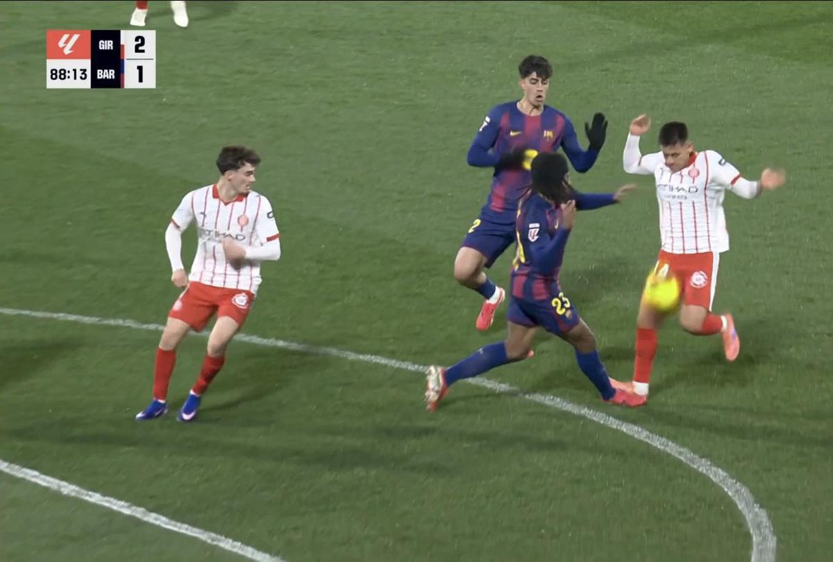 Barcelona were furious that Beltran's goal was allowed.