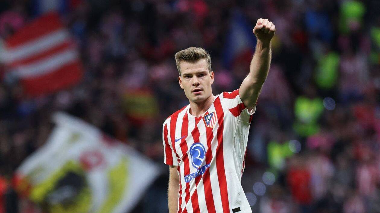 Sorloth celebrates his hat-trick.