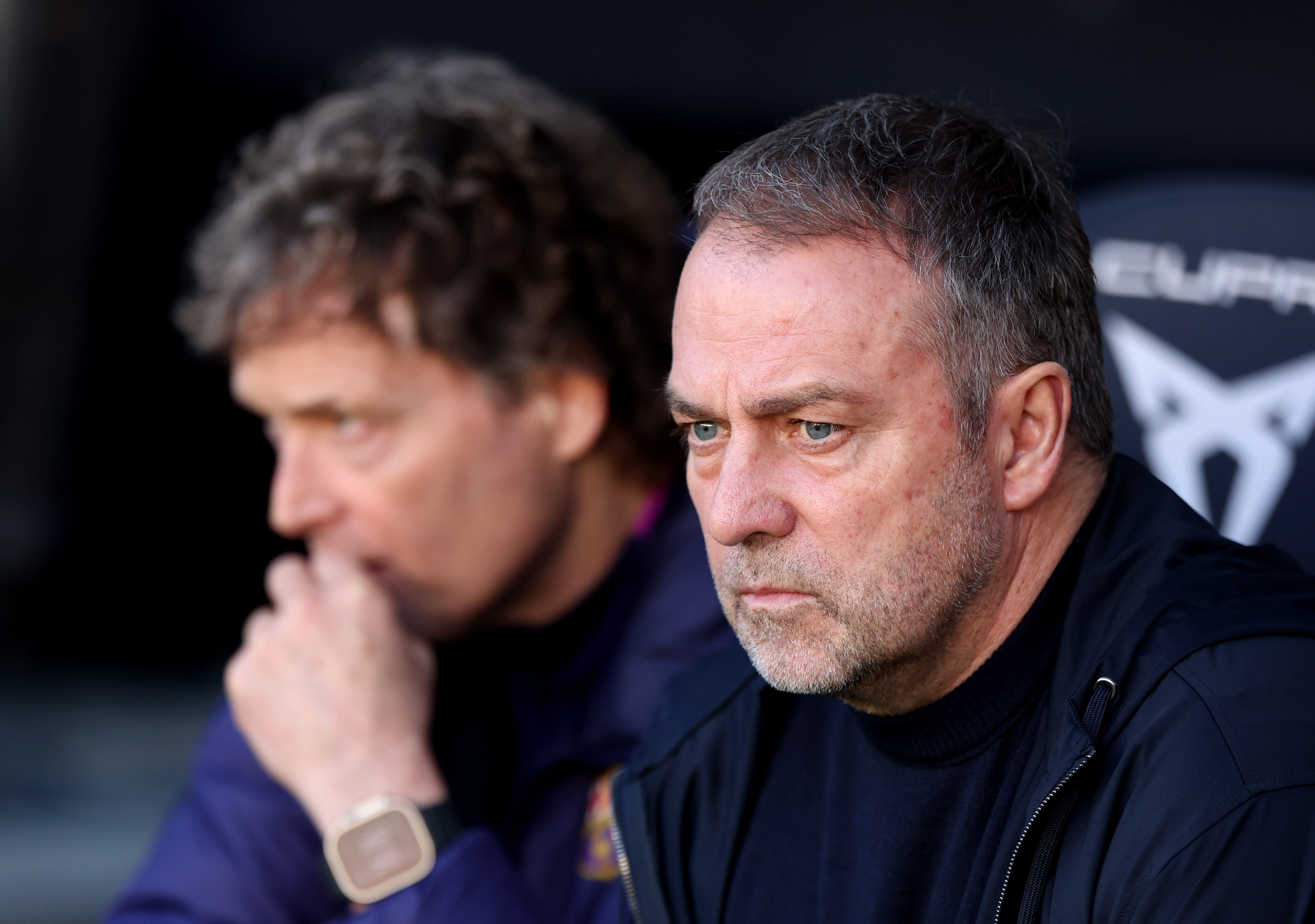 Flick looking unhappy against RCD Mallorca.