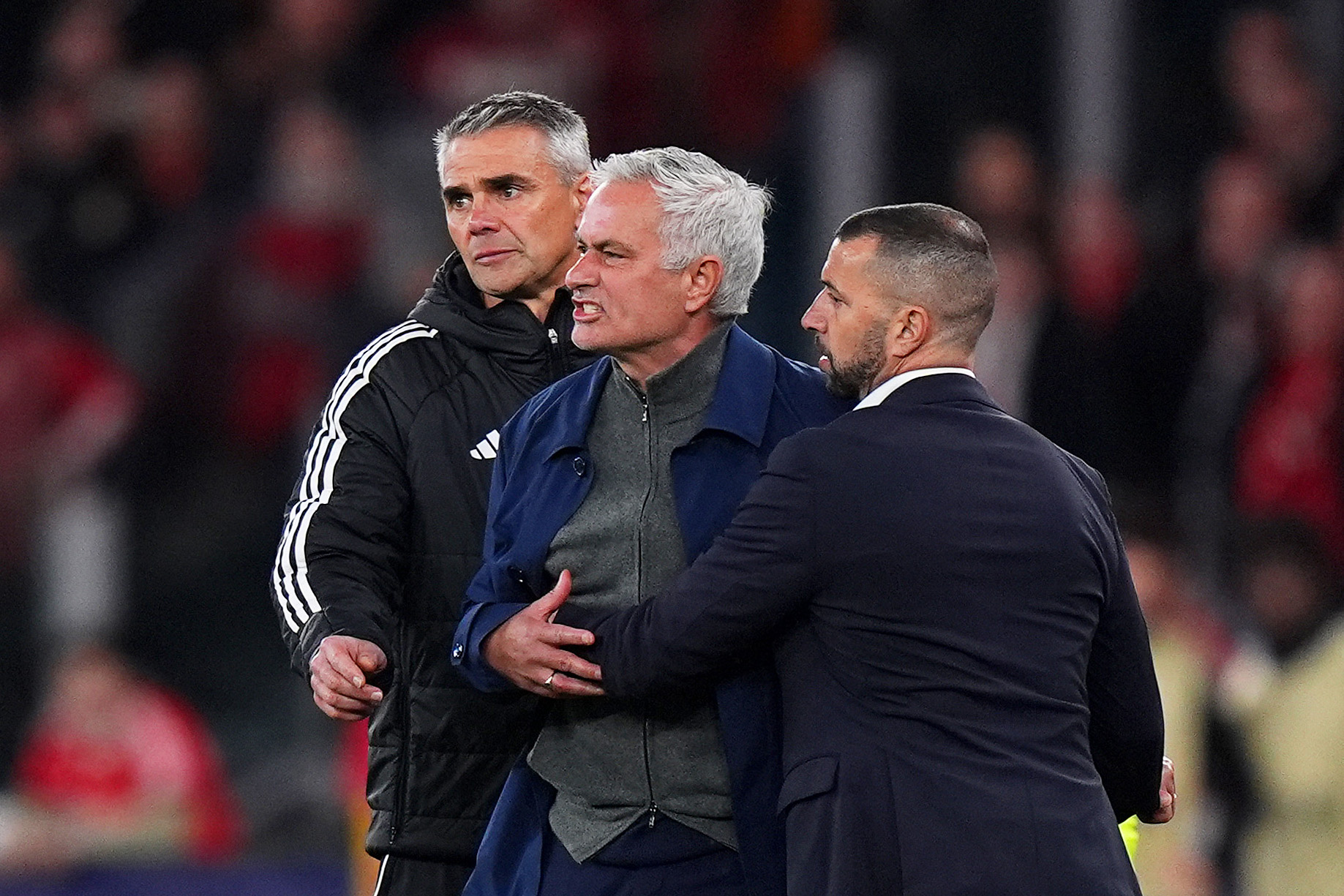 Mourinho is suspended for the return leg.