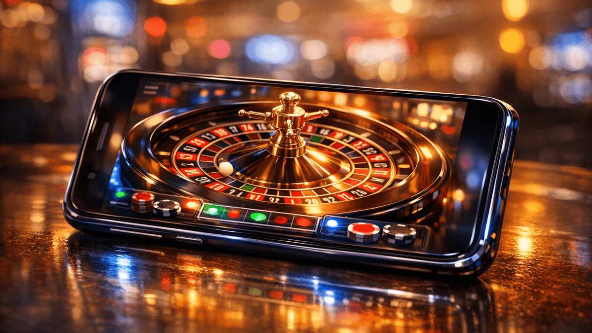 online casino game on mobile device